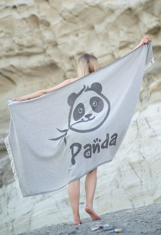 Panda Recycled Peshtemal Black