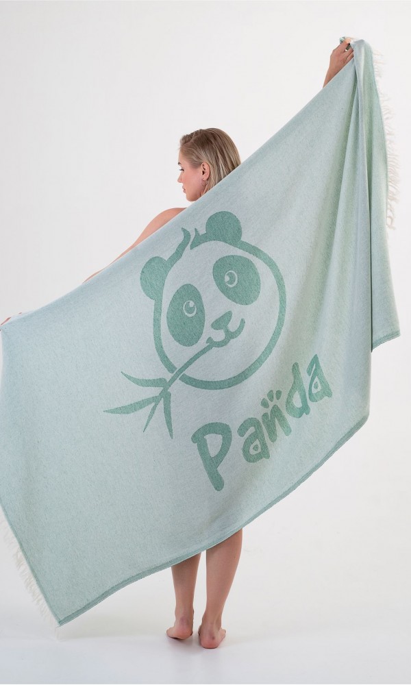 Panda Recycled Peştemal Yeşil