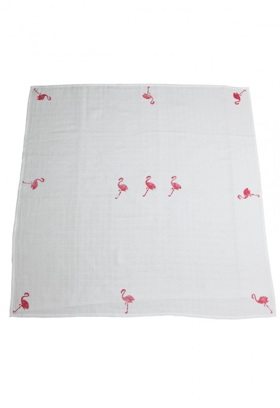 Muslin Throw Pink Fiamingo 120x120cm