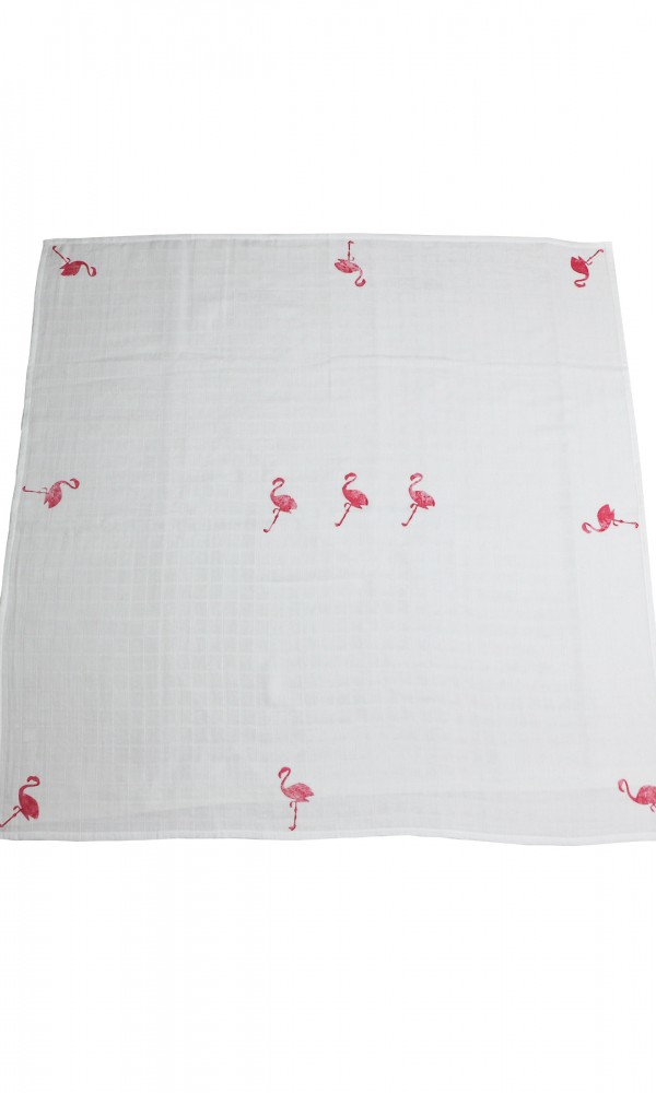 Muslin Throw Pink Fiamingo 120x120cm