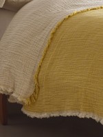 Muslin Bedspread Yellow