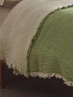 Muslin Bedspread Green