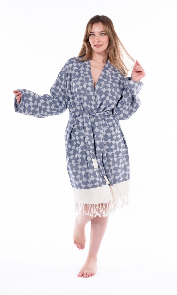 Aphrodithe Bathrobe Navy Blue