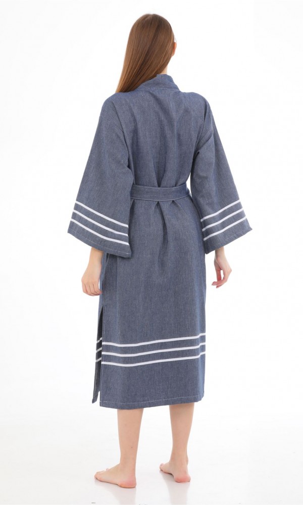 Glay Bathrobe Navy Blue