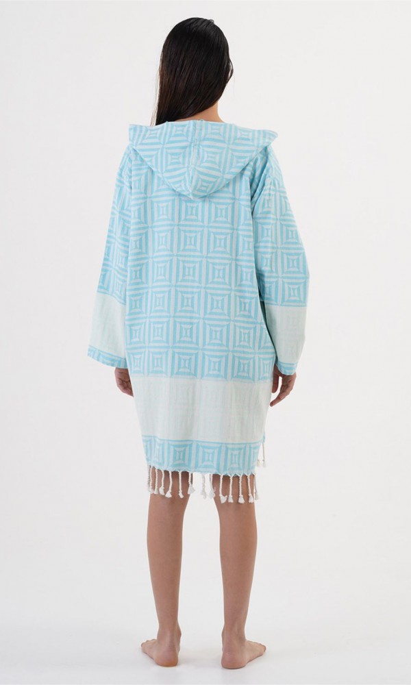 Square Bathrobe Turquoise