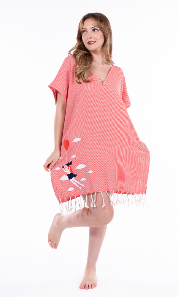 Blaundos Poncho Red