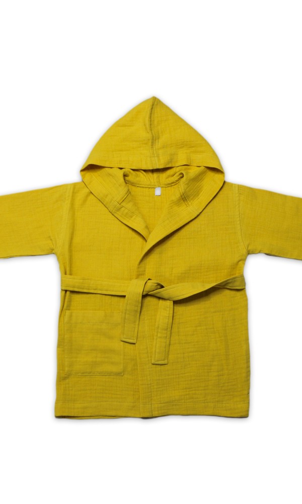 Muslin Bathrobe Mustard Color